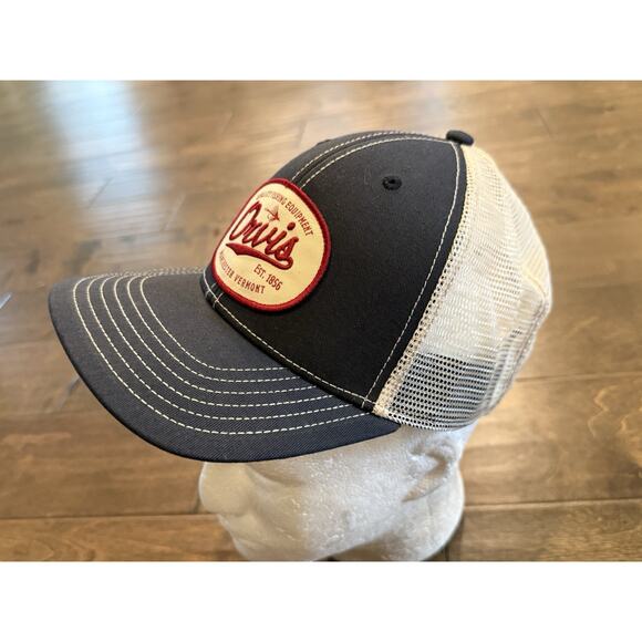 Orvis Manchester Vermont Mens Blue Adjustable SnapBack Trucker Hat Baseball Cap - Picture 4 of 9